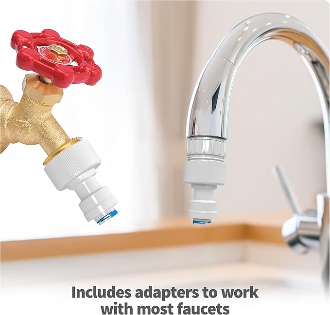 Aquatic Life RO Buddie 3-Stage Reverse Osmosis Aquarium Water Filter System RO Filtration Unit for Fish Tank, Fountains, and More, 100 GPD