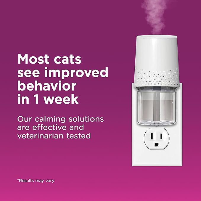 Comfort Zone 60 Day Starter Kit; 1 Multicat Diffuser & 2 Refills; Cat Calming Pheromone; Reduce Stress, Aggression, Fighting, Urine Marking, Scratching