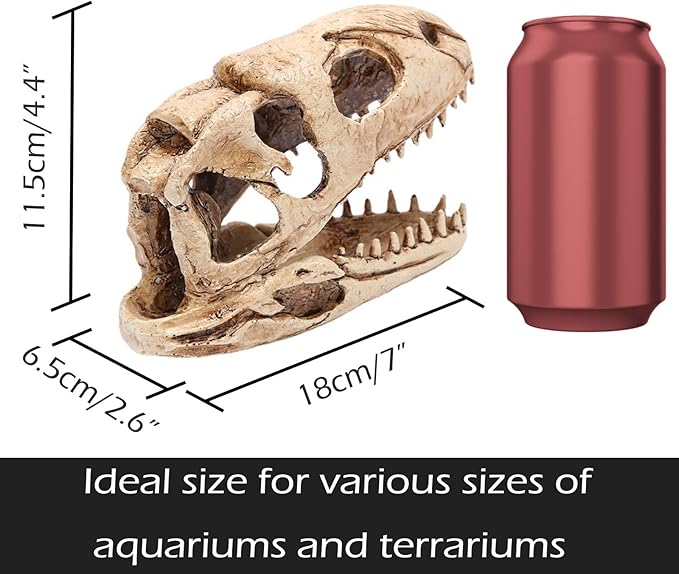 Dinosaur Animal Skull Aquarium Large Dรฉcor Cave Decorations Fish Hideout Tank Betta Tarantula Reptile Snake for Terrarium Decor Ornament Bones Halloween