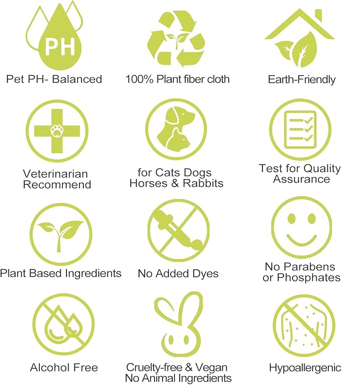 DR.EASY All Purpose Pet Grooming Wipes 100Ct Plant Based Ingredients for Paws,Body,Nose &Bum Cleaning,Remove Dirt,Dander & Excess Hair with Soft and Thick Wipes,No Fragrance