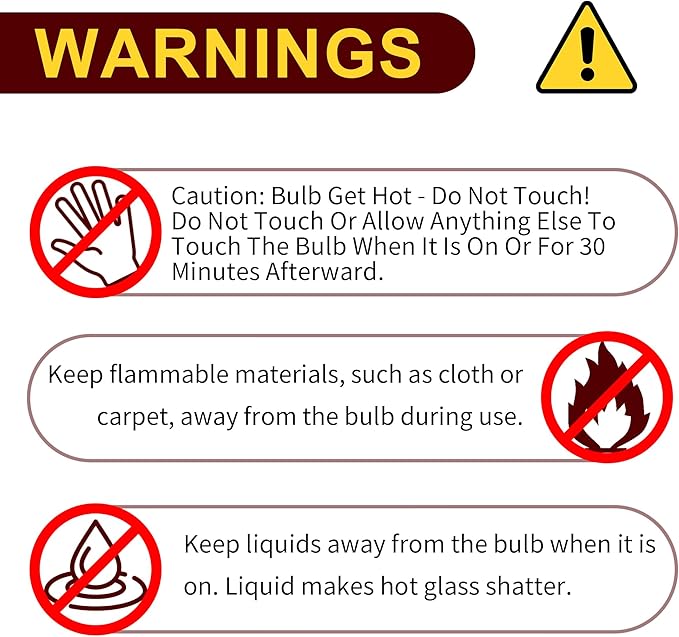 Reptile Heat Lamp Bulb, 100W Infrared Heat Light Bulbs, Red Basking Spot Lightbulb for Snake, Tortoise, Bearded Dragon, Lizard, Chicks, Turtle, Chickens, Pets - 2 Pack