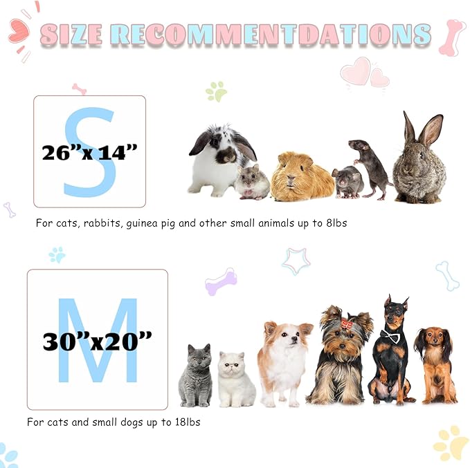 6 Pack Guinea Pig Cage Liner, Washable Guinea Pig Fleece Blankets Beding Accessories, Flannel Throw Warm Sleep Mat, Pet Pee Pads for Small Animal Hamster Rabbit Puppy Cat (Light Color, 30x20 Inch)