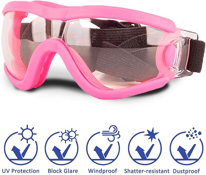 Medium Dog Sunglasses with Adjustable Strap UV Protection, Winproof Puppy Sunglasses, Suitable for Dogs Eyes Protection,Soft Dog Goggles