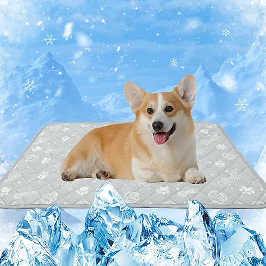 MH MYLUNE HOME Self Cooling Mat for Dog, 28”x39” Arc-Chill Cooling Fiber & Endothermic Color Changing Pet Cooling Pad, Foldable & Washable Non-Toxic Summer Pet Blanket