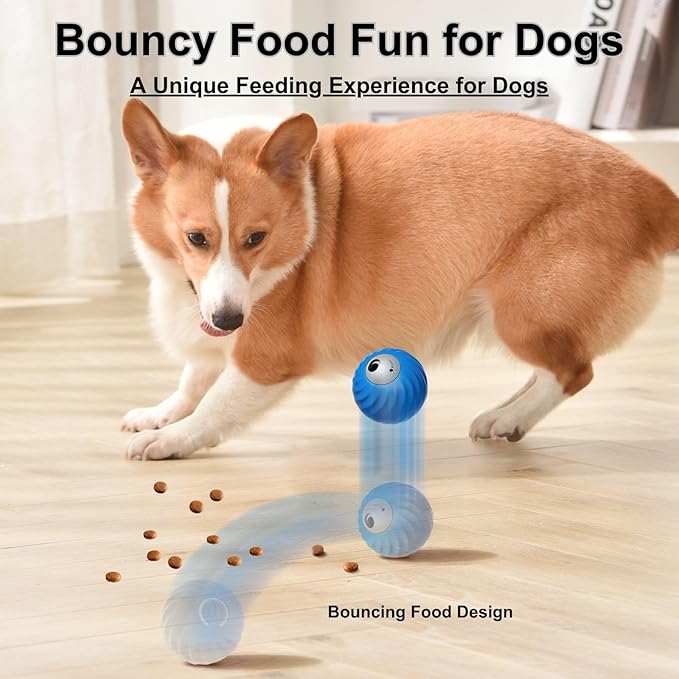 Zoomie Buddy 2.0, Zoomie Buddy for Dogs, 2 in 1 Smart Touch Interactive Dog Balls & Pet Feeder, 2.83" Diameter, Suitable for Small/Medium Dogs, with Fruit Plush Cover (2*Orange, Pineapple)