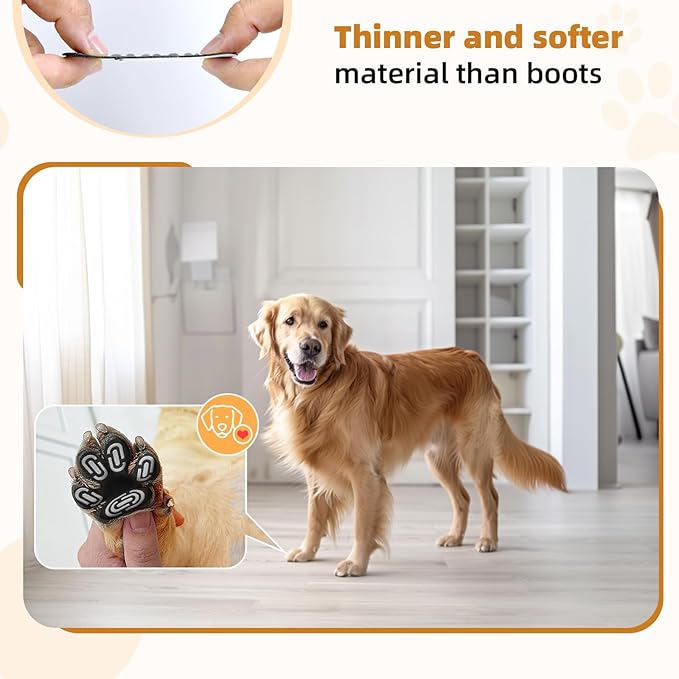 Anti-Slip Dog Paw Protector Pads for Senior Dogs, Dog Paw Adhesive Pads on Hardwood Floor,Senior Pets Essentials with Strong Traction,Puppy Grippers,12 Sets 48 pc L
