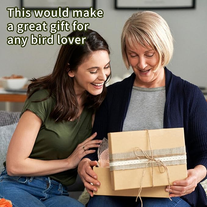 Hummingbird Nesters, Alpaca Wool Bird Nesting Material in Metal Cage - Unique Birds Lover Watcher Gift, Outdoor Garden Ornament, Refillable