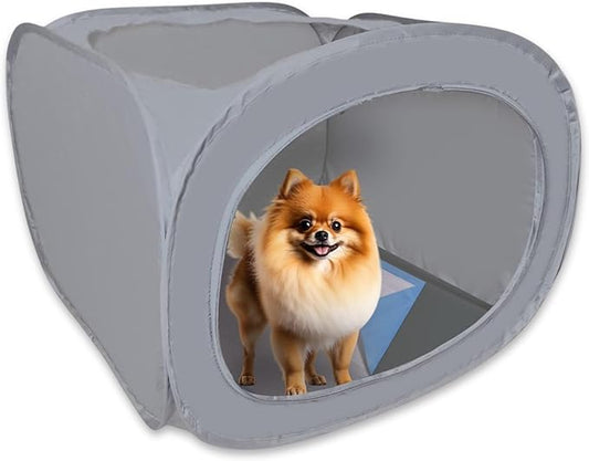 TidyFriend Cat Litter Box Enclosure 24” x 24” with Peepad Holder Tray Fits for 24” x 24” Pee Pad, Enclosed Small Cat Litter Box with Removable Wee Wee Pad Holder, High-Sided Pet Enclosure (Dark Grey)