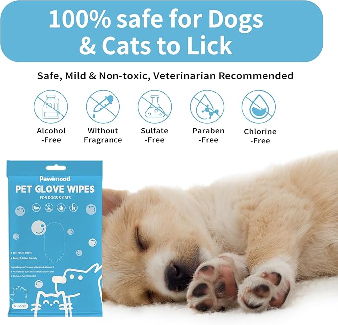 Hypoallergenic Pet Grooming Wipes for Dogs & Cats - Coconut Oil Cleaning & Deodorizing Bathing Wipes with Hydrating Formula for All Body Parts,Dog Cleaning Wipes Remove Odor (3 Pack)