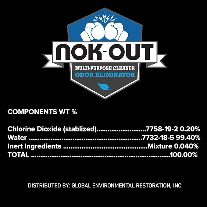 NOK OUT Odor Remover, Pet Deodorizer and Cleaning Spray, Made in the USA, 32 Fluid Ounce Spray, 4-Pack