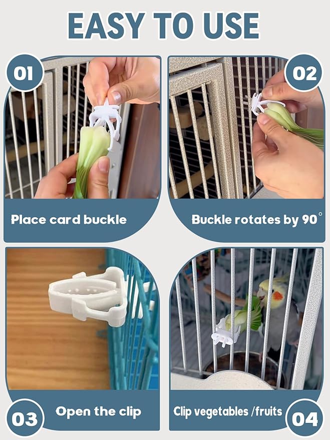 2 Pcs Bird Food Bowl Ceramic Bowls for Birds Small Parakeet Food Bowl Parrot Feeding Cups, Bird Cage Feede for Parakeets Conure Cockatiels Lovebird Budgie (Blue)