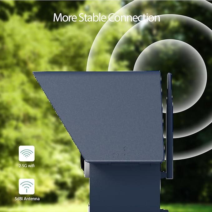 Birdkiss Smart Camera Bird Feeder with Solar Pannel, DIY Different Add-Ones Including Seed Guard, Suet Ball, Jelly Feeder, Mini Hummingbird Feeder, AI Identify, Ideal Gifts for Women, Deep Blue