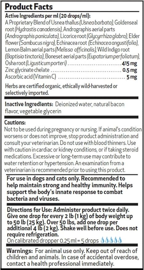 Pet Wellbeing Immune Sure for Dogs - Supports Normal Immune Defenses, Gut Flora Balance, Andrographis, Echinacea, Vitamin C, Zinc - Veterinarian-Formulated Herbal Supplement 2 oz (59 ml)