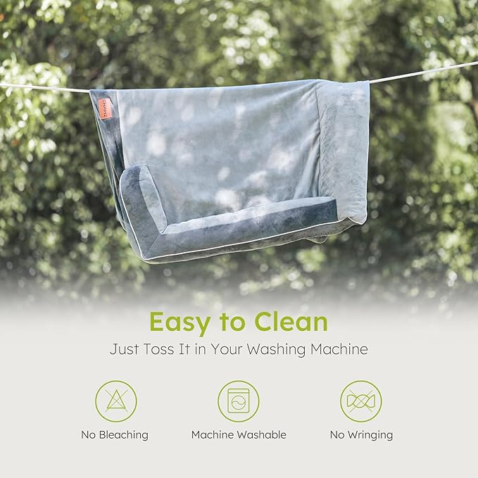 Extra Large Dog Bed, Orthopedic XL Dog Bed with Cooling Gel Memory Foam, Waterproof Pet Bed with Removable Washable Cover, 42" Pet Sofa Couch Dutch Velvet with Bone Toy, Dark Gray