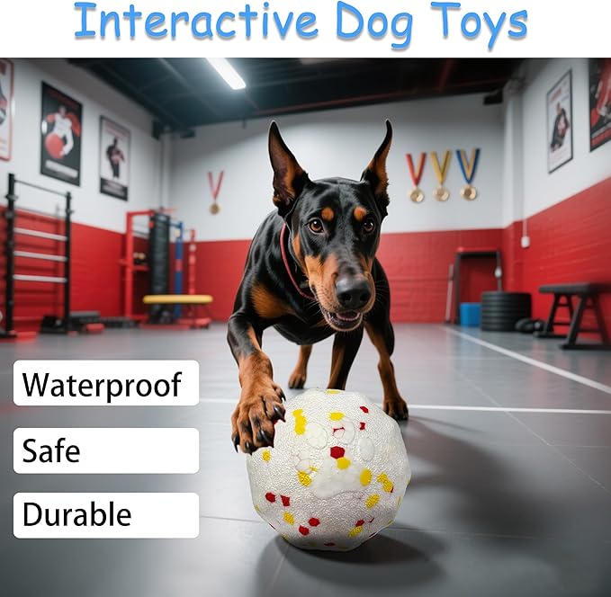 Interactive Dog Toys Dog Balls Activated Automatic Rolling Ball for Puppy Small Medium Dogs Smart Jumping Automatic Moving Bouncing and Rotating Ball Vibrating Keep Them Busy