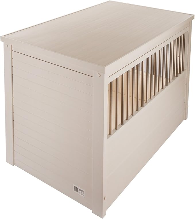 New Age Pet EHHC404XL ecoFLEX Pet Crate/End Table, Antique White, X-Large