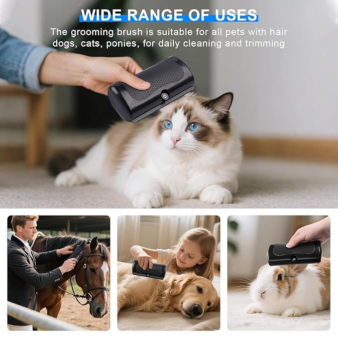 Pets Shedding & Grooming Tools, Deshedding Dog Brush for Shedding- Upgrade Cats, Dogs, Rabbits, Horses, Ergonomic Hair Removal Brushs