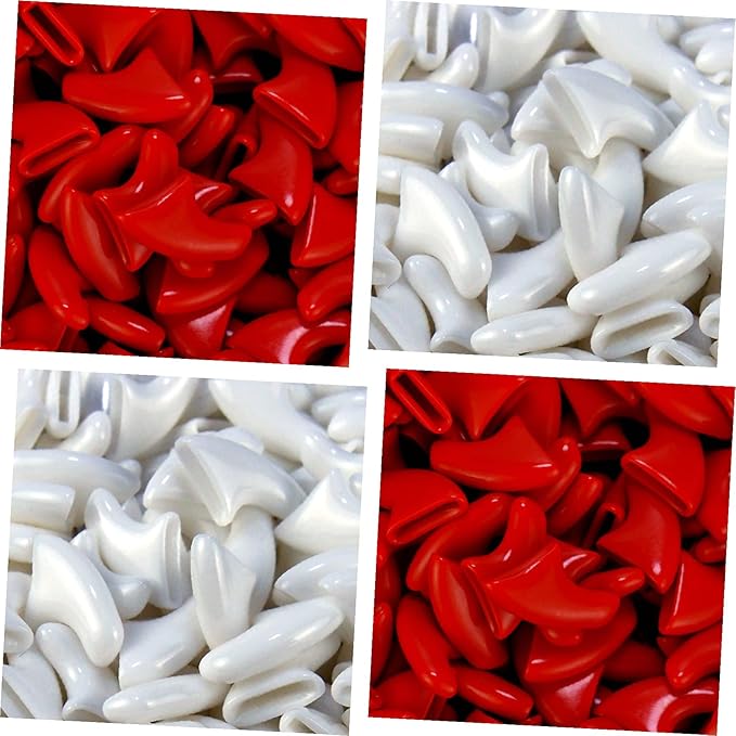 zetpo 80 pcs Cat Claw Covers | Cat Nail Caps | with Adhesives and Applicators (XS, Red, White)
