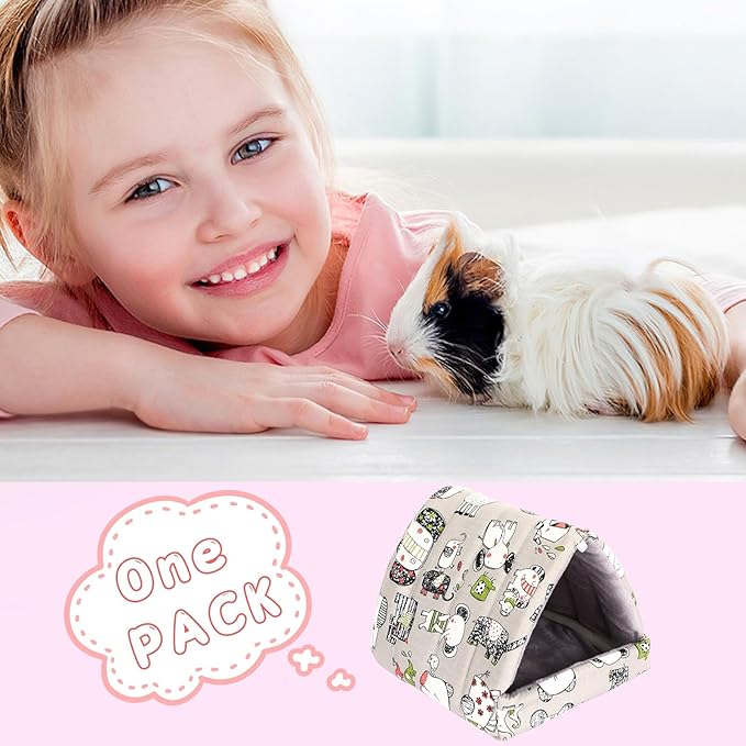 UPINS Guinea Pig Hideout,Guinea Pig Bed Washable Small Animal House Cage Accessories for Mouse Chinchillas Hamsters Hedgehogs Ferrets Bearded Dragons and Rats
