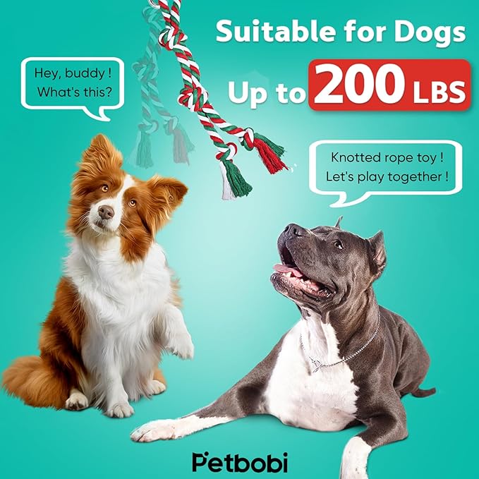 Petbobi Bungee Dog Toy, Outdoor Dog Tug Toy for Pitbull Interactive Exercise, Spring Pole Tug-of-War Toy with Durable Rope, Hanging Toy for Large Dogs to Reduce Boredom, Red