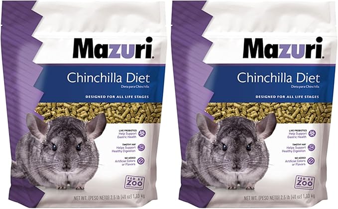 Mazuri Chinchilla Food | 2.5 Pound (2.5 lb.) (Pack of 2)