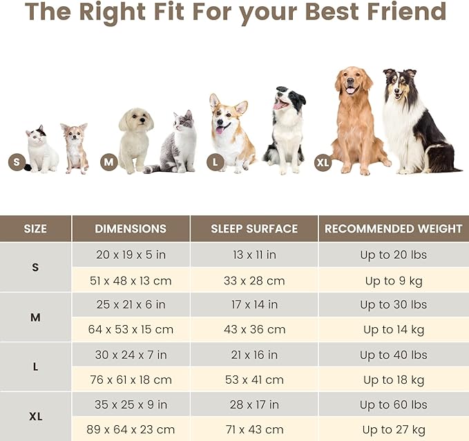 Miguel Faux Linen Dog Bed with Removable Cushion Pillow for Medium Small Dogs, Washable Pet Bed with Side Easy to Wash Puppy Bed, Rectangle Cat Bed for Indoor Cat with Anti-Slip Bottom, Beige 25 Inch