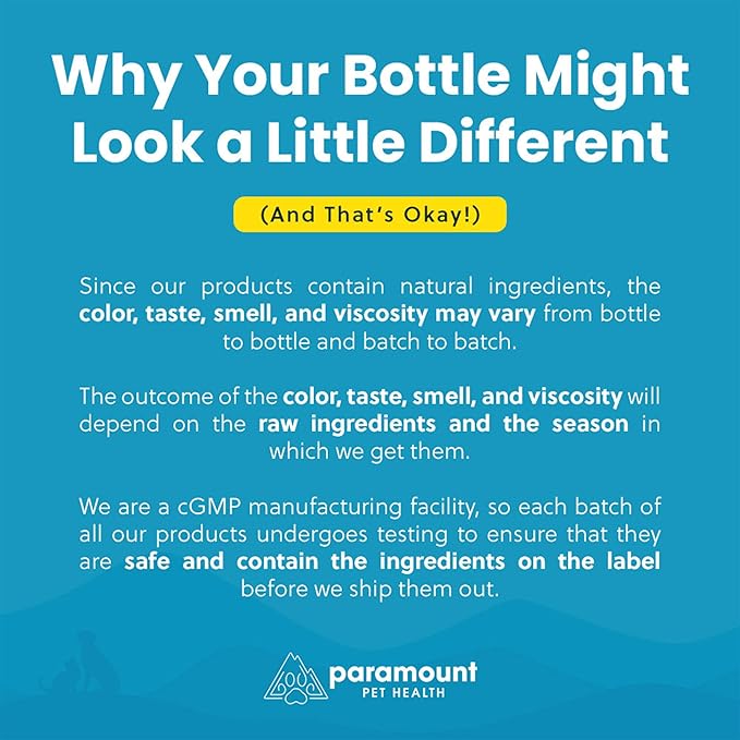 Wild-Caught Omega 3 Fish Oil for Dogs & Cats, Liquid EPA DHA Supplement for Skin, Coat, Joints & Heart, Low-Odor Omega 3 Drops for Small Dog Breeds & Cats with Itchy Skin, 2 oz