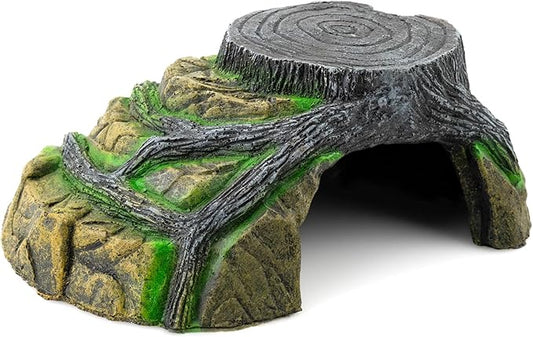 Reptile Hide Cave - Naturalistic Terrarium Décor for Reptiles and Amphibians, Safe & Comfortable Hideout