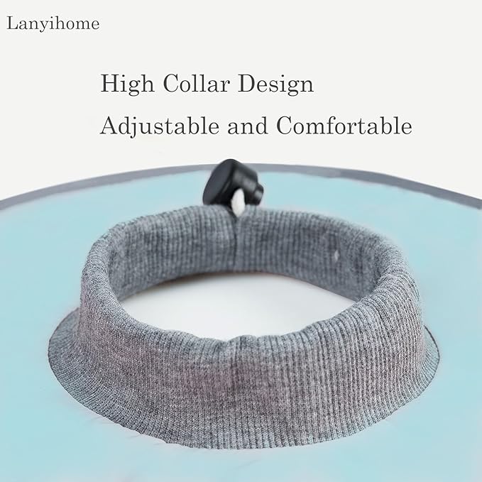 Waterproof Cat Recovery Collar - Ultra-Light Flat Neck Cones After Surgery, Adjustable Elizabethan Collars for Kitten Cats Puppy Rabbits, Mint Green, XL Size