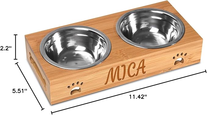 Personalized Dog Bowl,Stainless Steel Custom Named Dog Bowl, One Can Solve Food and Water, Suitable for Cats and Dogs