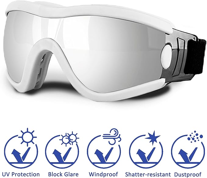 Small Dog Sunglasses with Adjustable Strap UV Protection, Winproof Puppy Sunglasses, Suitable for Dogs Eyes Protection,Soft Dog Goggles