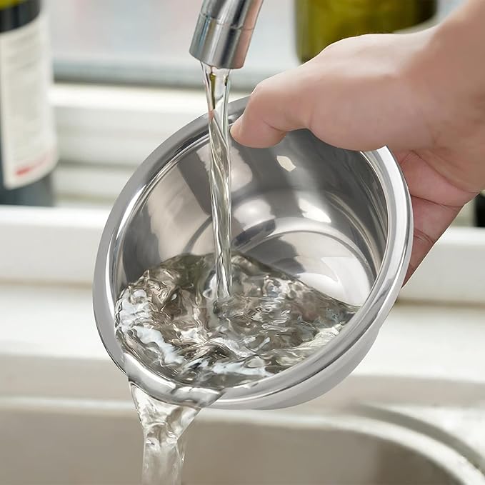 3 Pcs Stainless Steel Dog Bowls,Stainless Steel Metal Pet Bowls,3 Pack for Replacement Dog Bowl for Stand,Extra Large Metal Food and Water Dish Pet Bowls for Dogs, Raised Feeder(1400ml/48oz