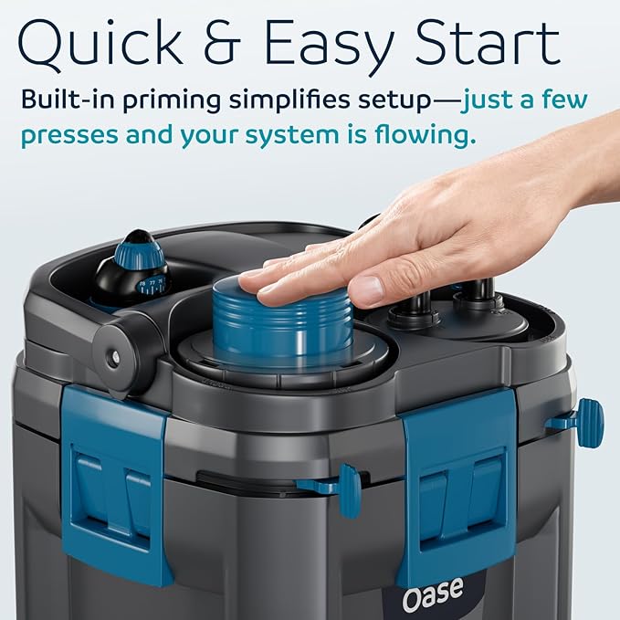 OASE BioMaster 2 Thermo 850 Canister Filter for Aquariums – External Aquarium Filter with Built-in Heater – EasyClean Pre-Filter, Quiet Operation – Freshwater & Saltwater, Up to 225 Gallons