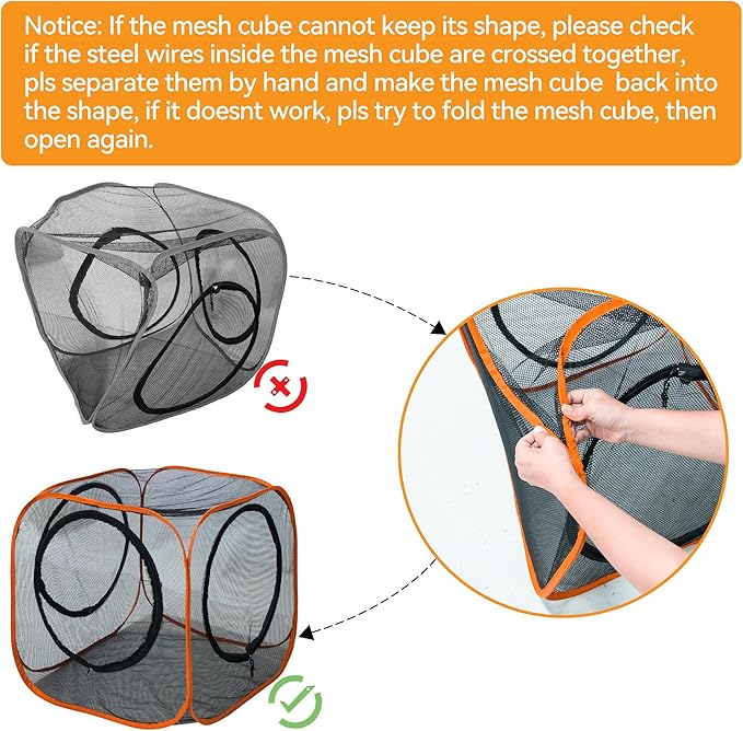 Cat Play Tunnel + Cube(with Three Ways) for Indoor and Outdoor, Kitty Play House, Cat Enclosures, Collapsible Kitty Tent, Kitten Toys Easy to Connect with Kitty Tent(2 Tunnels + Cube )