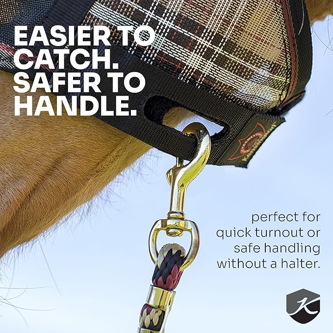 Kensington 90% UV Fly Mask CatchMask UViator - Without Ears & Forelock Freedom Web Trim Size: L-Avg Color: 500 - Desert Sand
