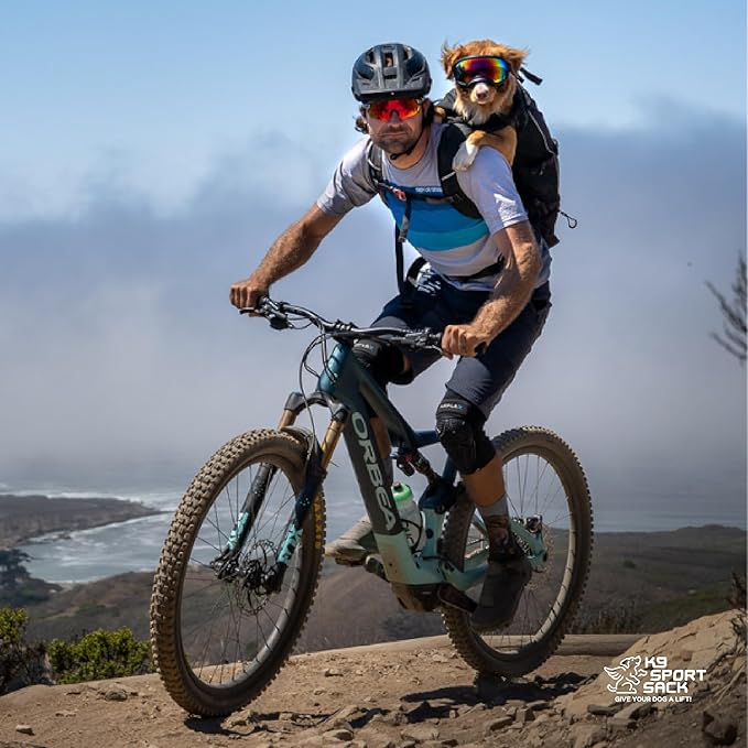 K9 Sport Sack Knavigate - Large, Midnight Black - Ideal for Dogs with 20-22” Back Length - Adjustable, Backpack-Style Carrier with Internal Frame & Padded Hip Belt