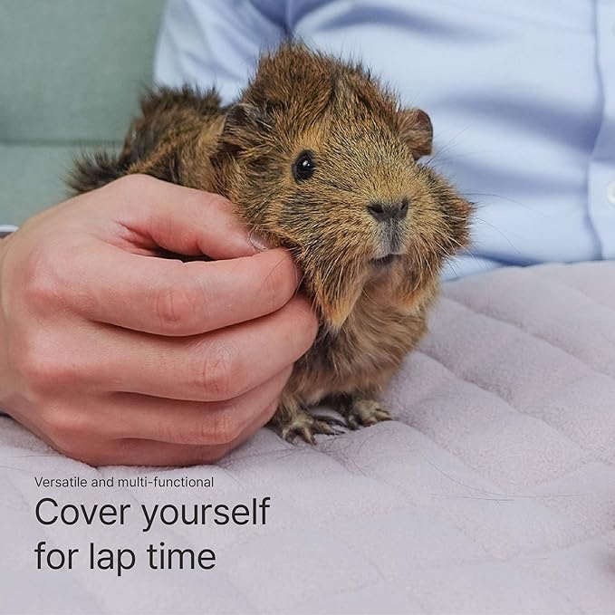 GuineaDad Premium Liner – Fleece Guinea Pig Cage Liner – 2 Pack - Ultra-Plush Reusable Fleece Bedding with Waterproof Bottom – Extra Absorbent Liner for 2x1 C&C Cage (Blush)