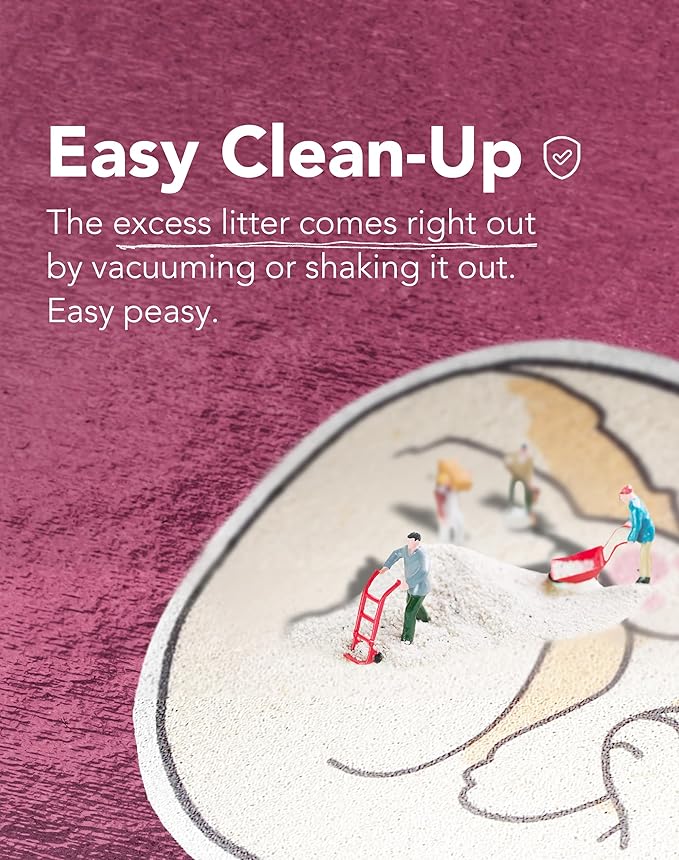 Lukamoo® Cute Cat Litter Mat (30’’x20’’), Large/L, for Kitty Litter & Cute Cat Litter Box