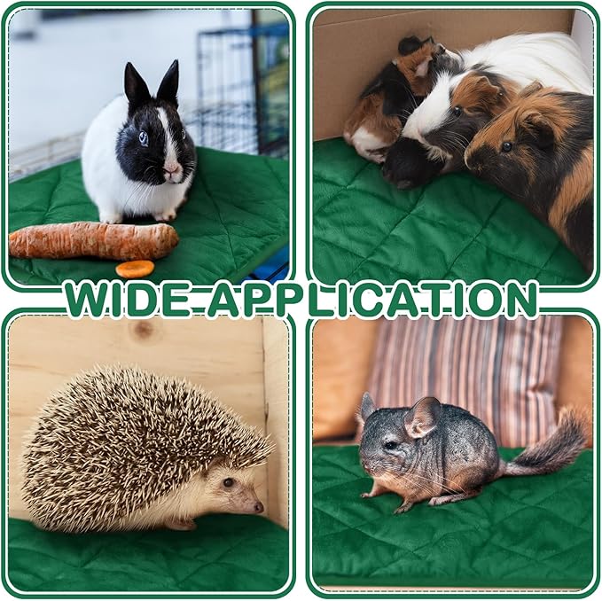 4 Pack Self Heating Cat Pad Self Warming Dog Mat Reflects Body Heat Extra Warm Thermal Pet Pad Washable Dog Cat Bed Crate Bed Mat Blanket(Dark Green,16 x 20 Inch)