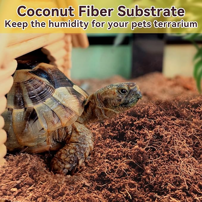 Legigo 4 Pack Compressed Coconut Fiber Substrate - 100% Organic Coconut Fiber Brick Bedding for Reptiles, Natural Coco Husk Substrate Terrarium Bedding for Snake, Hermit Crabs, Frogs, Tortoise, Gecko
