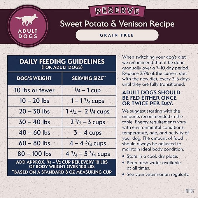 Natural Balance Limited Ingredient Adult Grain-Free Dry Dog Food, Reserve Sweet Potato & Venison Recipe, 4 Pound (Pack of 1)