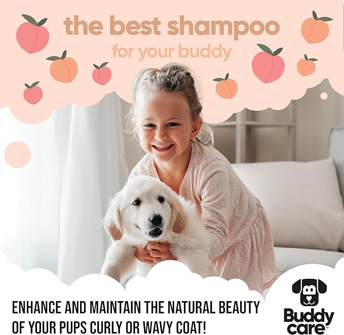 Curly Coat Dog Shampoo by Buddycare | with Aloe Vera and Pro Vitamin B5 (50.72oz)