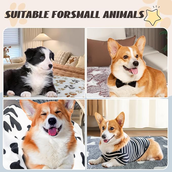 6 Pcs Washable Guinea Pig Blankets Absorbent Animal Fleece Bedding Waterproof Cage Liners Reusable Pet Pee Pad Sleep Mat Pad Cover for Hamster Ferret Rabbit Chinchilla Hedgehog (20"x30")