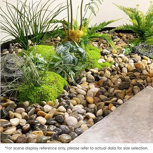 SIDONG 5 LB Mixed River Rocks, 0.4-1.2 Inches Highly Polished Pebbles for Indoor Plants, Decorative Stones for Plants, Fish Tank, Vases, Home DΓ©cor, Crafting, Garden Landscaping