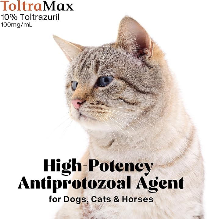 Toltrazuril 10.0% for Horses, Dogs, Cats, 60mL/4 Ounce, for Non-Food Chain Animals, Alfalfa