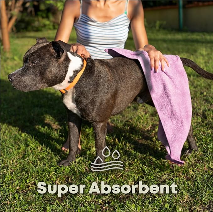 Extra Large Dog Towel Soft Absorbent Bath Pet Towels for Drying Dogs, Elastic Terry Microfiber Soft Towel, Machine Washable, Quick Dry, Multipurpose (L, XL, 2XL) (Red, XL)