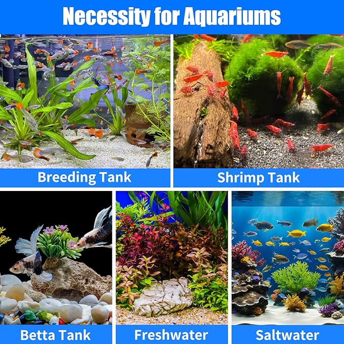 AQUANEAT 6-Pack Pre-Filter Sponge for Aquarium Shrimp Fry Fish Tank Filter 0.4” Intake, Replacement Foam Cover