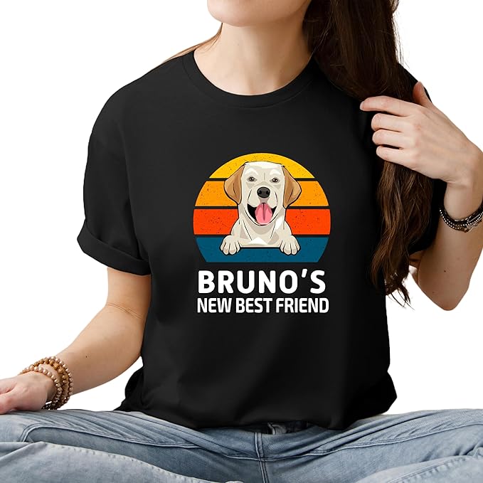 Custom Dog Mom Shirt for Women Pet Ears Sweatshirt with Name Unique Puppy Line Art Cute Dad Hoodie for DogDad Owner Lover