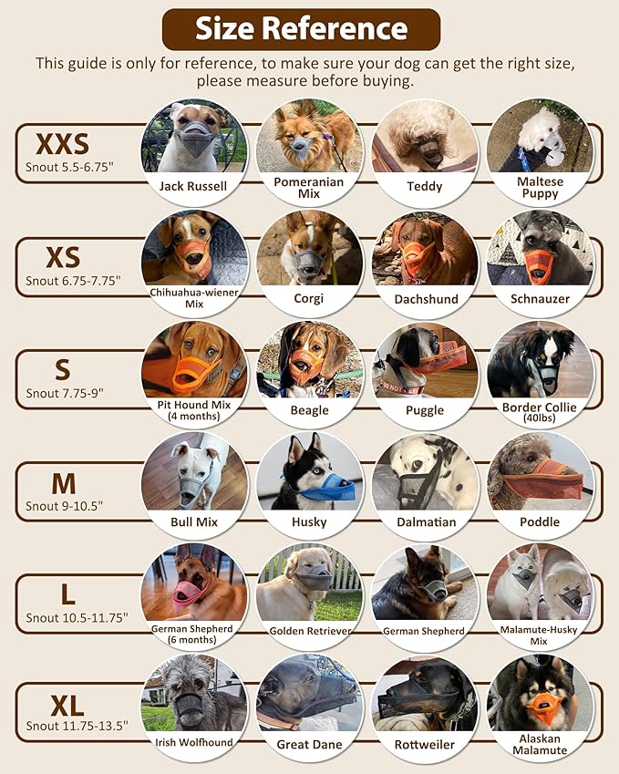 Crazy Felix Nylon Dog Muzzle for Small Medium Large Dogs Dachshund Beagle Poodle Labrador, Air Mesh Breathable and Drinkable Pet Mouth Guard for Anti-Biting Chewing Scavenging(XS, Grey)