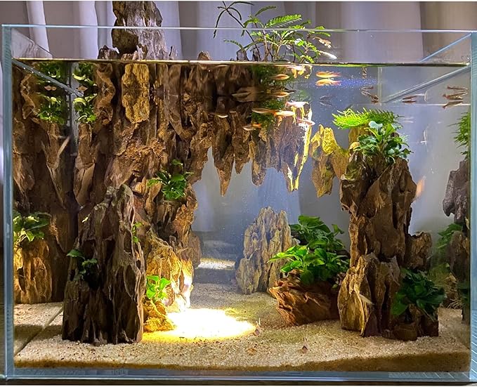 Aquariums Stones Natural Rocks 3Lb Aquarium Rock for Fish Tank Aquascaping,Aquariums,Terrariums,Vivariums,Decorative Stone,Reptile Enclosures,Paludariums,and Gardens-(2-5 Inch)